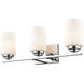 Durham 3 Light 22 inch Chrome Vanity Light Wall Light